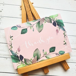 Floral Calligraphy Thank You Cards | A7 Stationery Set