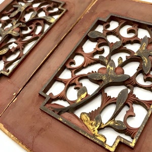 A Pair Of Antique Chinese Wood Carved Panels 1800s Qing Dynasty Antique Furniture Panels