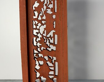 Antique Chinese Wood Carved Panel 博古通今 Workout Carving