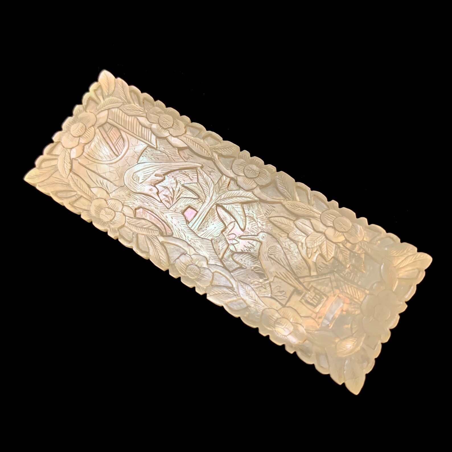 Chinese Antique Motherofpearl Gaming Counter Chips Both Etsy