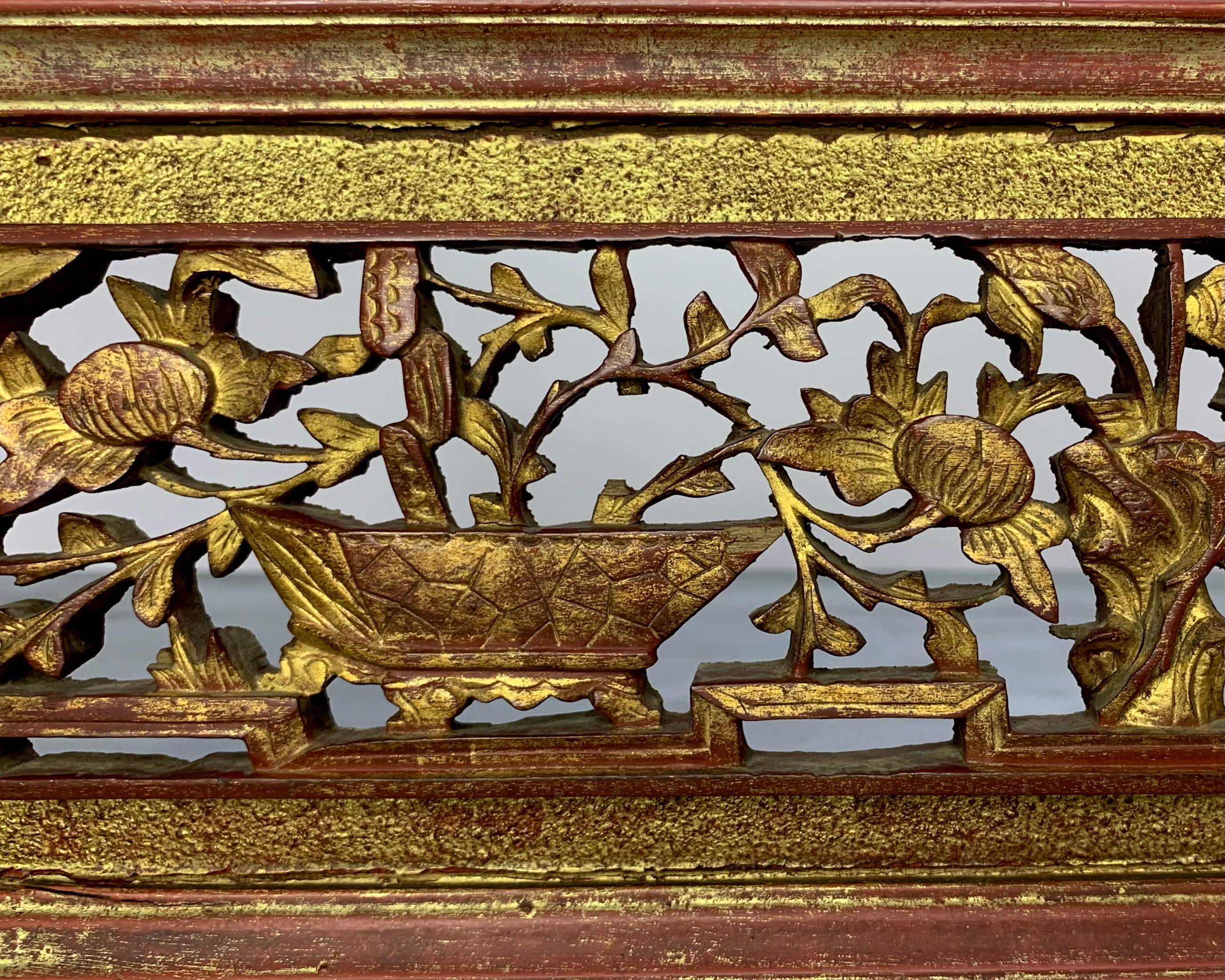 ♥中国製　硝子　金彩　花柄　鉢　φ１８０ｍｍ　置物　飾り　骨董　古玩 古い 色絵 粉彩 六角植木鉢(中国、盆栽鉢)(R-052040) | ラフジュ工房
