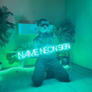 Placa de neon com nome personalizado, luzes de neon LED, placas iluminadas, presentes personalizados, placa de nome para pendurar na parede, presentes de aniversário, decoração para casa e parede