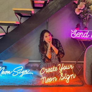 Letrero de neón personalizado / Letreros de neón / Regalos personalizados / Letreros de boda / Letrero de neón con nombre de familia / Luces de neón LED con nombre de niño / Decoración para el hogar y las paredes