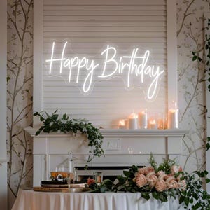 Alles Gute zum Geburtstag Neonschild, Benutzerdefinierte Neonschild, Geburtstag Neonschild, Led Neonschild, Neonschild Licht, Hochzeit Neonschild, Geburtstagsschild, Benutzerdefinierte Gebühr