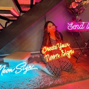 Custom Neon Sign | Neon Signs | Personalized Gifts | Wedding Signs | Family Name Neon Sign | Kids Name LED Neon Lights | Home & Wall Decor
