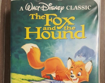 Vintage VHS Tape Walt Disney The Fox and the Hound Black Diamond Disney Tape Disney Classics Tape Movie Disney Collectible Animated