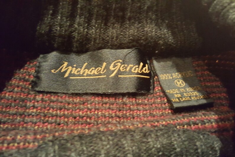 Vintage Sweater 1990s Michael Gerald Knit Sweater Slouchy Sweater 1990s Knit Sweater 1990s Baggy Sweater 90s Fashion Sweater Ross Geller image 5