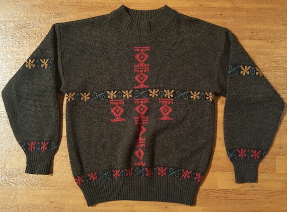Vintage Sweater 1990s Michael Gerald Knit Sweater… - image 1
