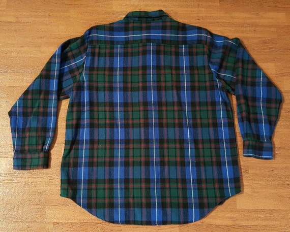 Vintage Flannel Shirt 1980s Shirt Plaid Shirt Tra… - image 2