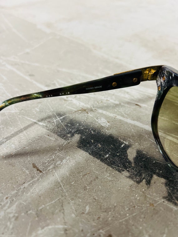 Vintage Maruska Green Shimmery/Metallic Sunglasses - image 8