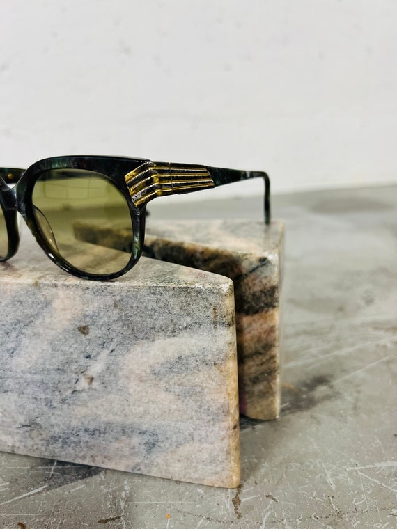 Vintage Maruska Green Shimmery/Metallic Sunglasses - image 5