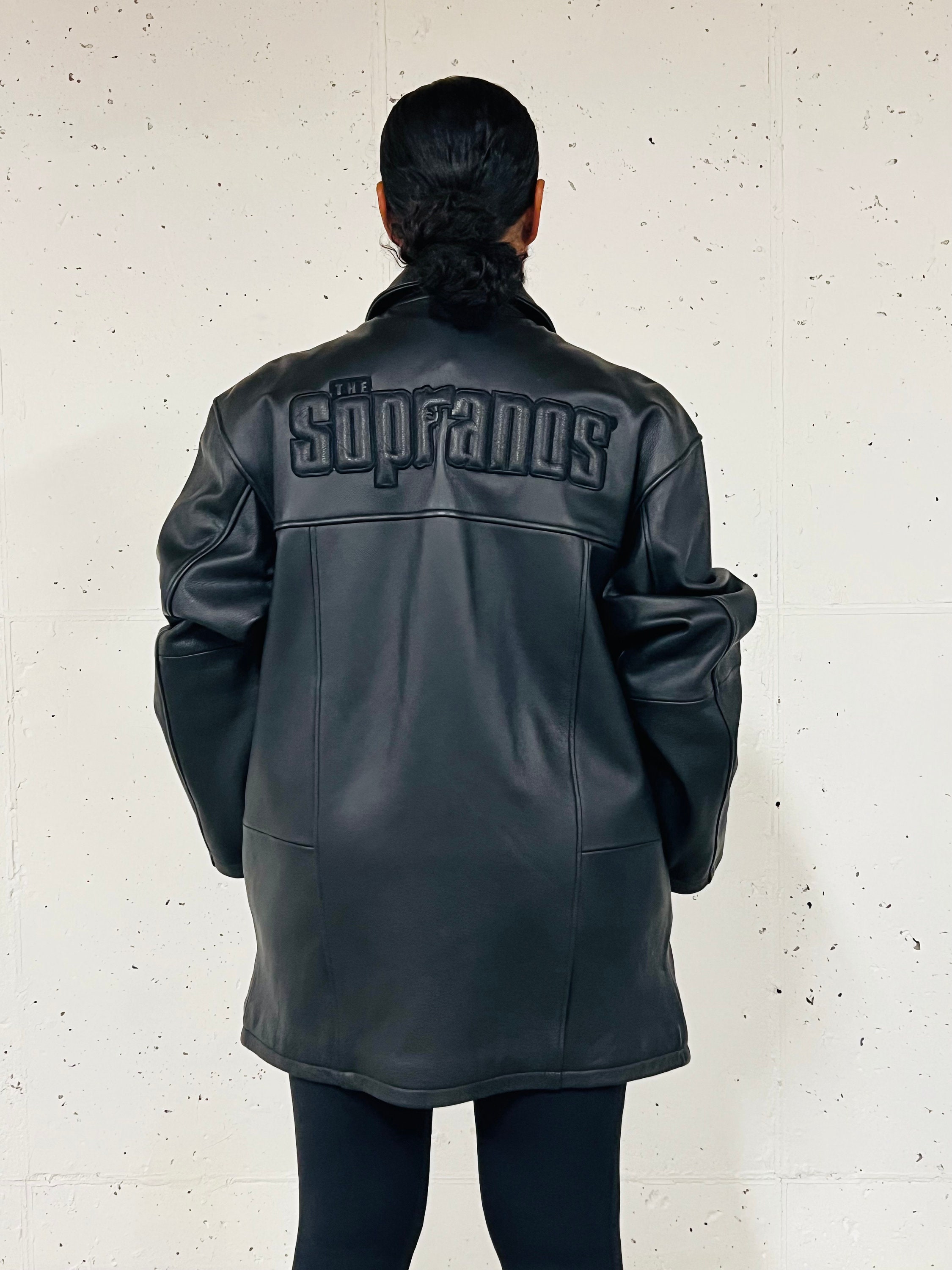 Black Leather HBO Original SOPRANOS Jacket - Etsy Black Leather HBO Original SOPRANOS Jacket - Etsy