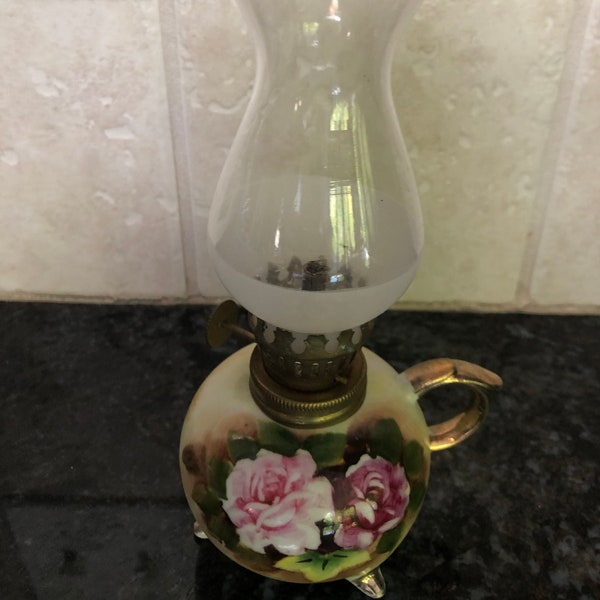 Mini Kerosene Lamp, Fairy Lamp, Antique Lamp, 7 1/4" tall