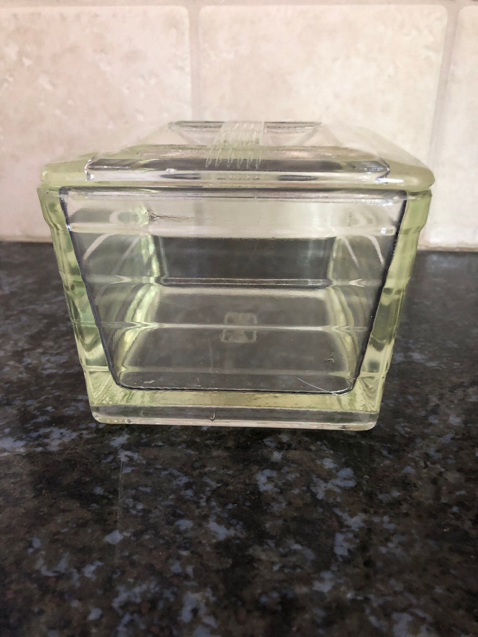 Vintage Glassware 1 pound butter holders with lids some Etsy