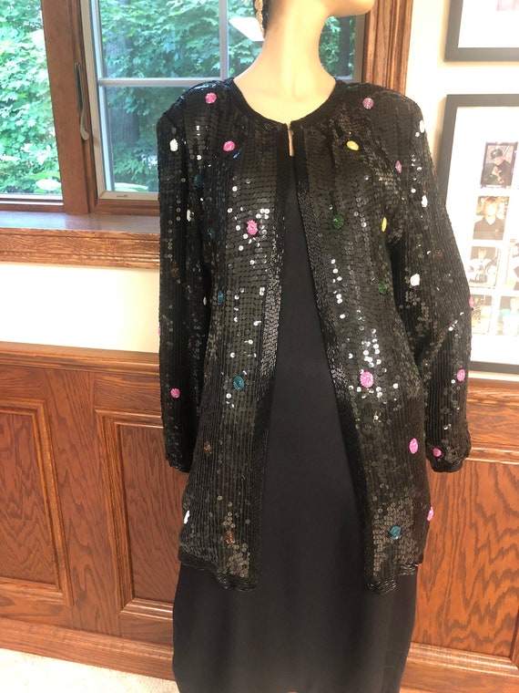 Scala Sequin Jacket, Polka Dot size Medium, Very … - image 3