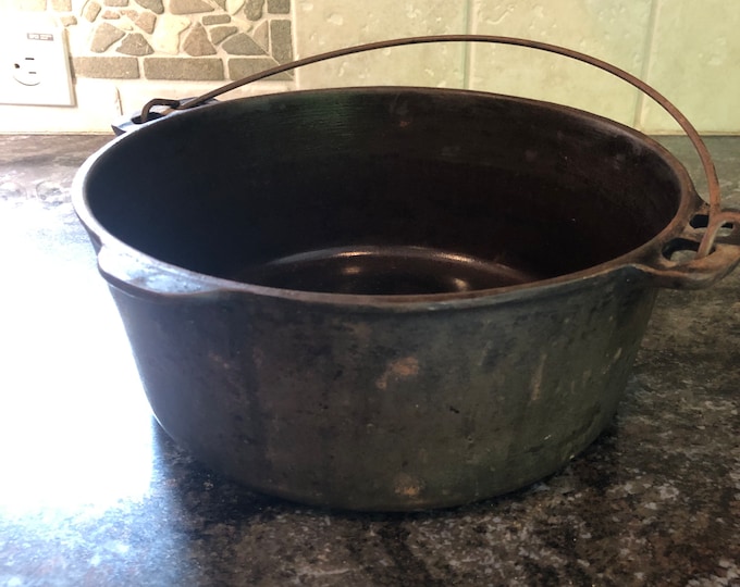 Wagner Ware Sidney Cast Iron Pot 0, Large Cast Iron Pot, Cast Iron