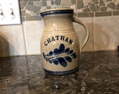 Chatham Stoneware Pitcher, 7 quot tall with 4 quot base, Beautiful Piece of Pottery