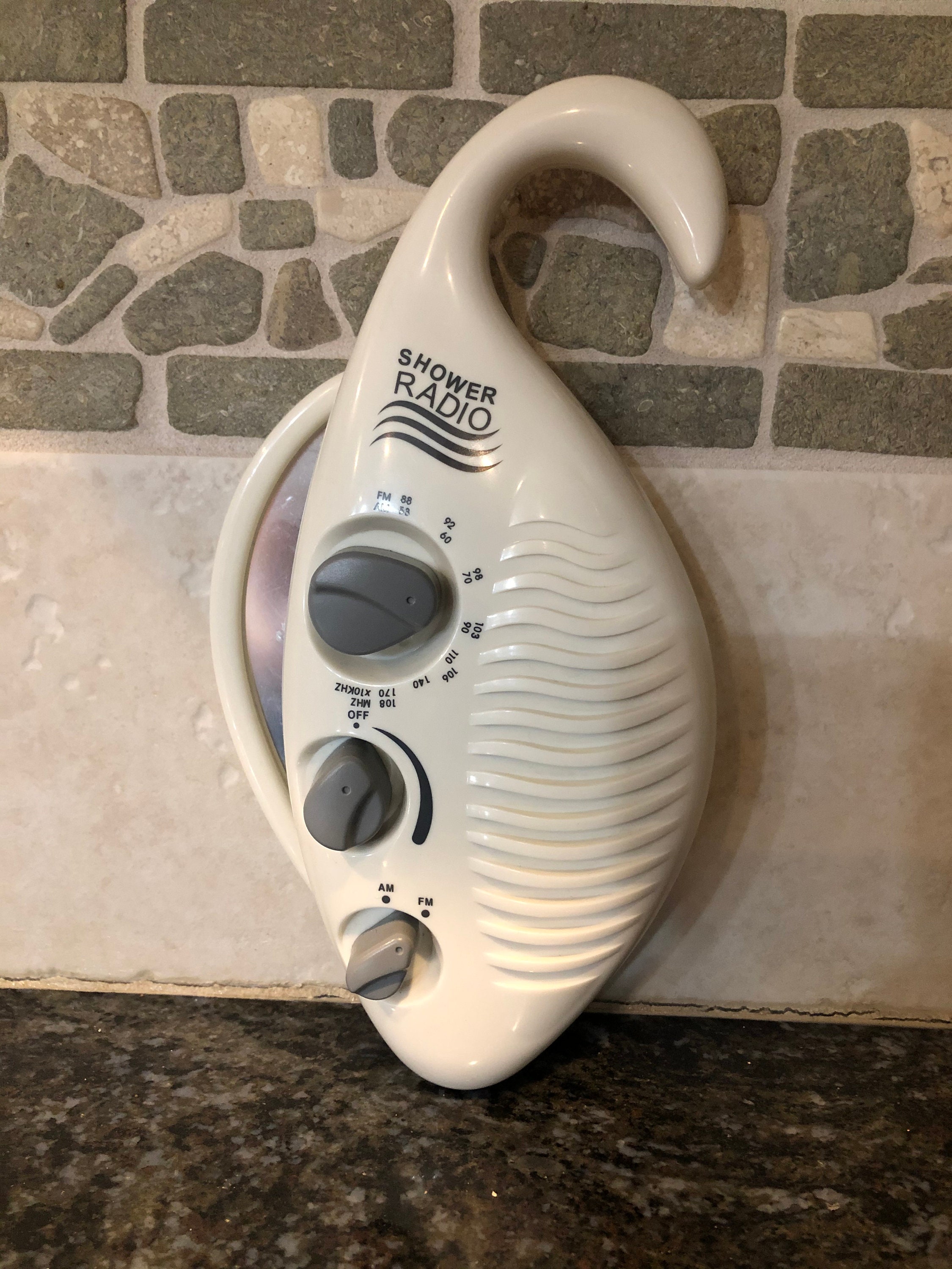 Hanging Shower Radio New White AM/FM radio with Mirror 9 Etsy
