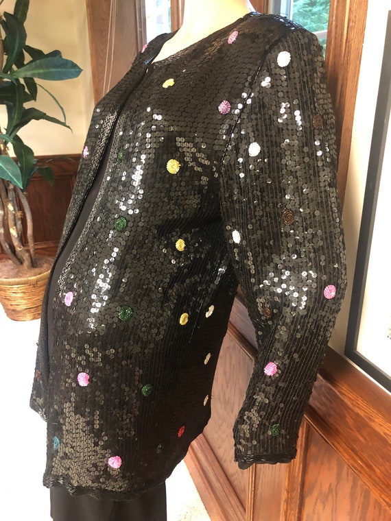 Scala Sequin Jacket, Polka Dot size Medium, Very … - image 5