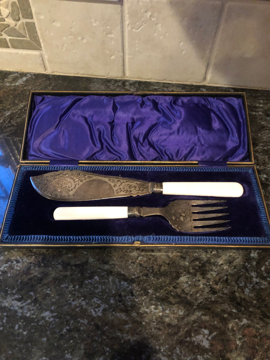 Antique Knife and Fork Serving Set Etsy