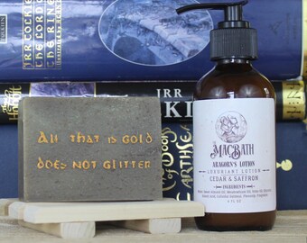 Aragorn's Shave Soap, Lotion, and Soap Dish Gift Set