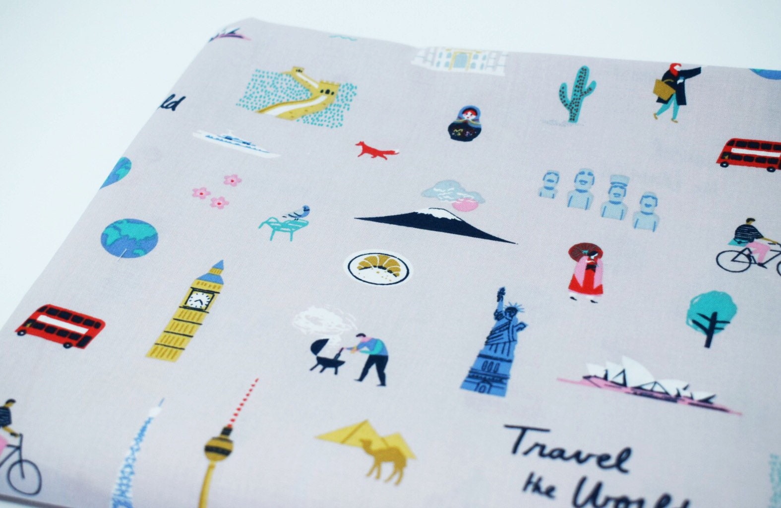 Travel the world fabric world map printed fabric rico world