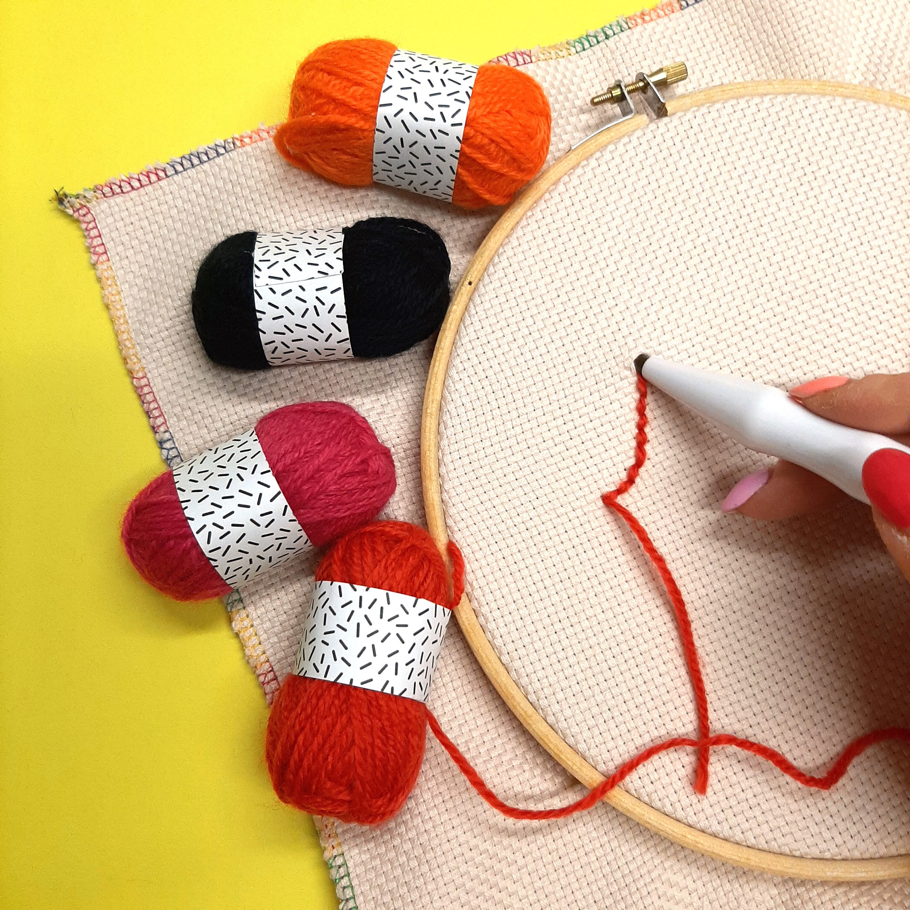 Punch needle starter kit, Punch needle gift set, Complete punch needle
