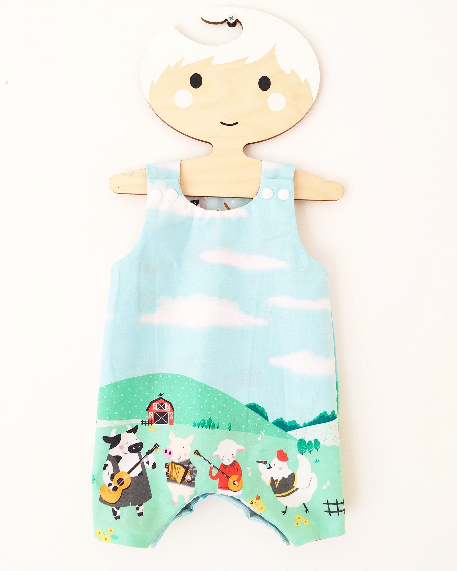 Michael miller border print fabric Farm border print quilting cotton