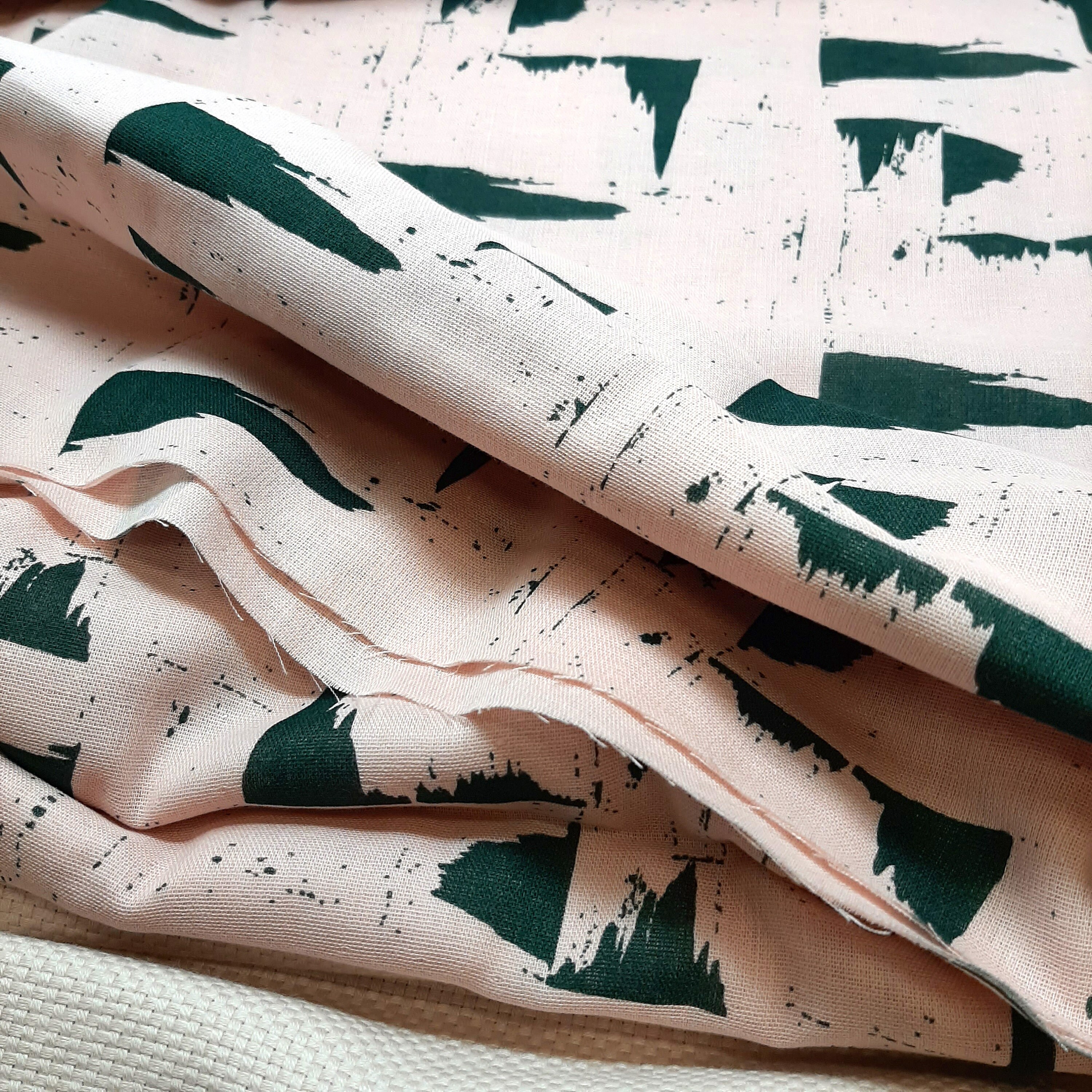 Blush pink double gauze cotton fabric, Dressmaking double gauze cotton, Rico Dressmaking cotton