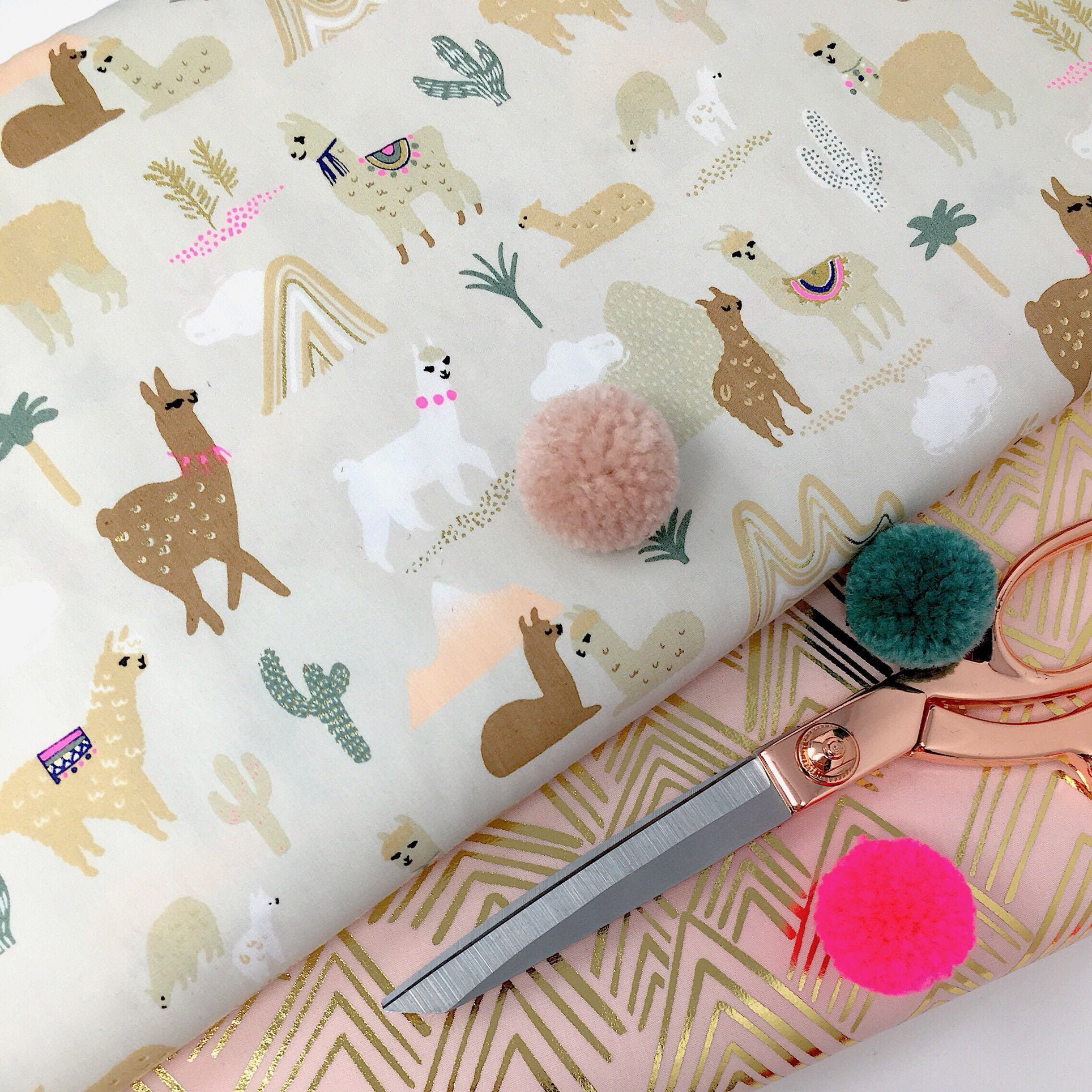 rico design fabrics, alpaca fabric, alpaca cotton, neon fabric, llama