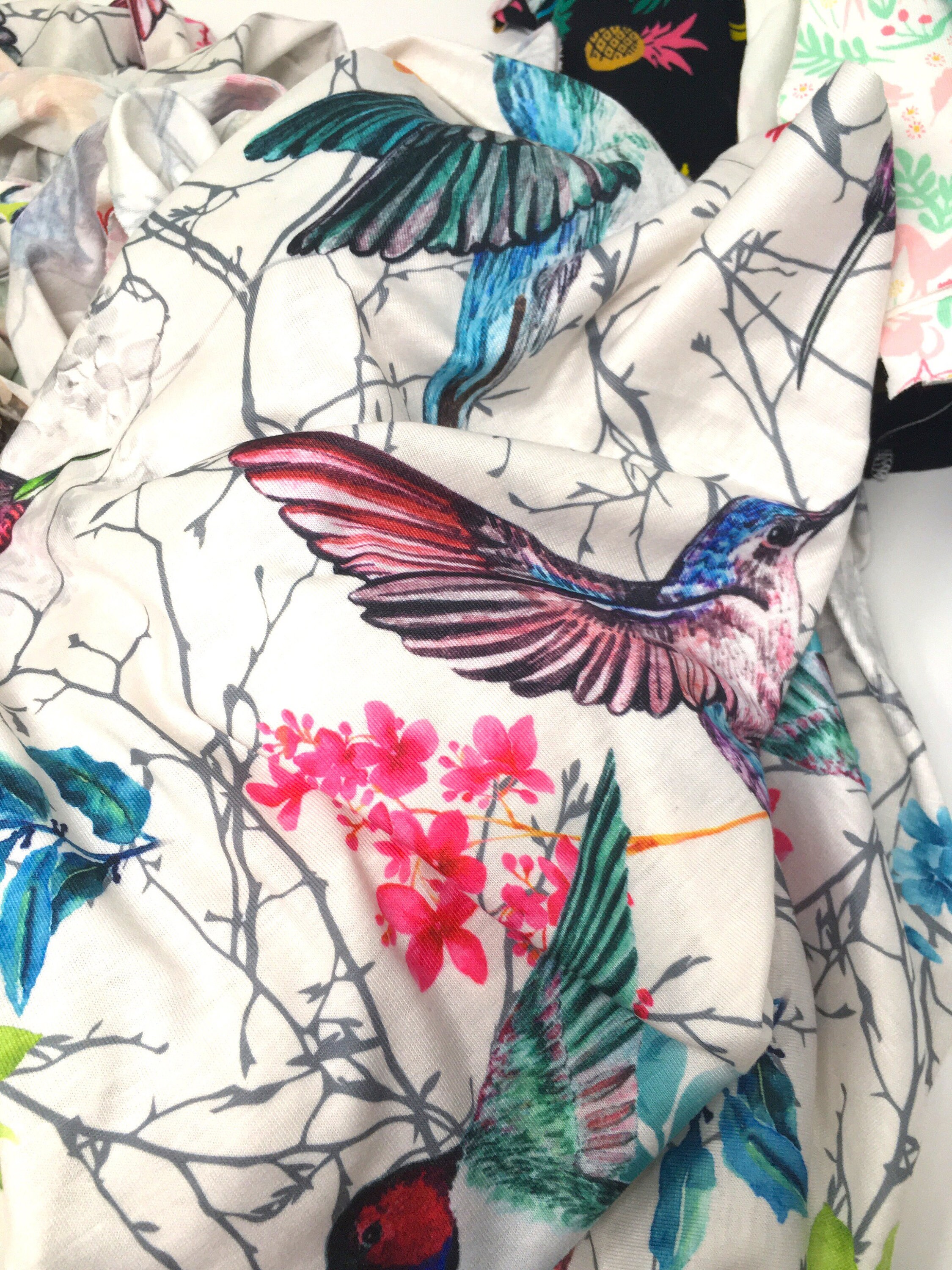 1kg Jersey fabric scrap bag Stretch fabric bundle Zero waste fabric