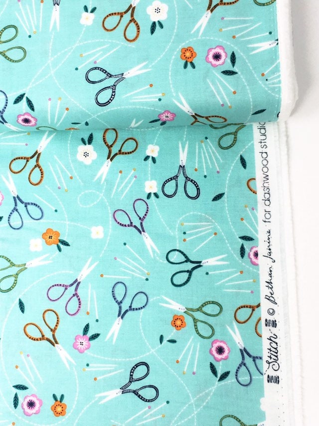 Quilting cotton fabric Sewing Scissors fabric Dashwood Stitch