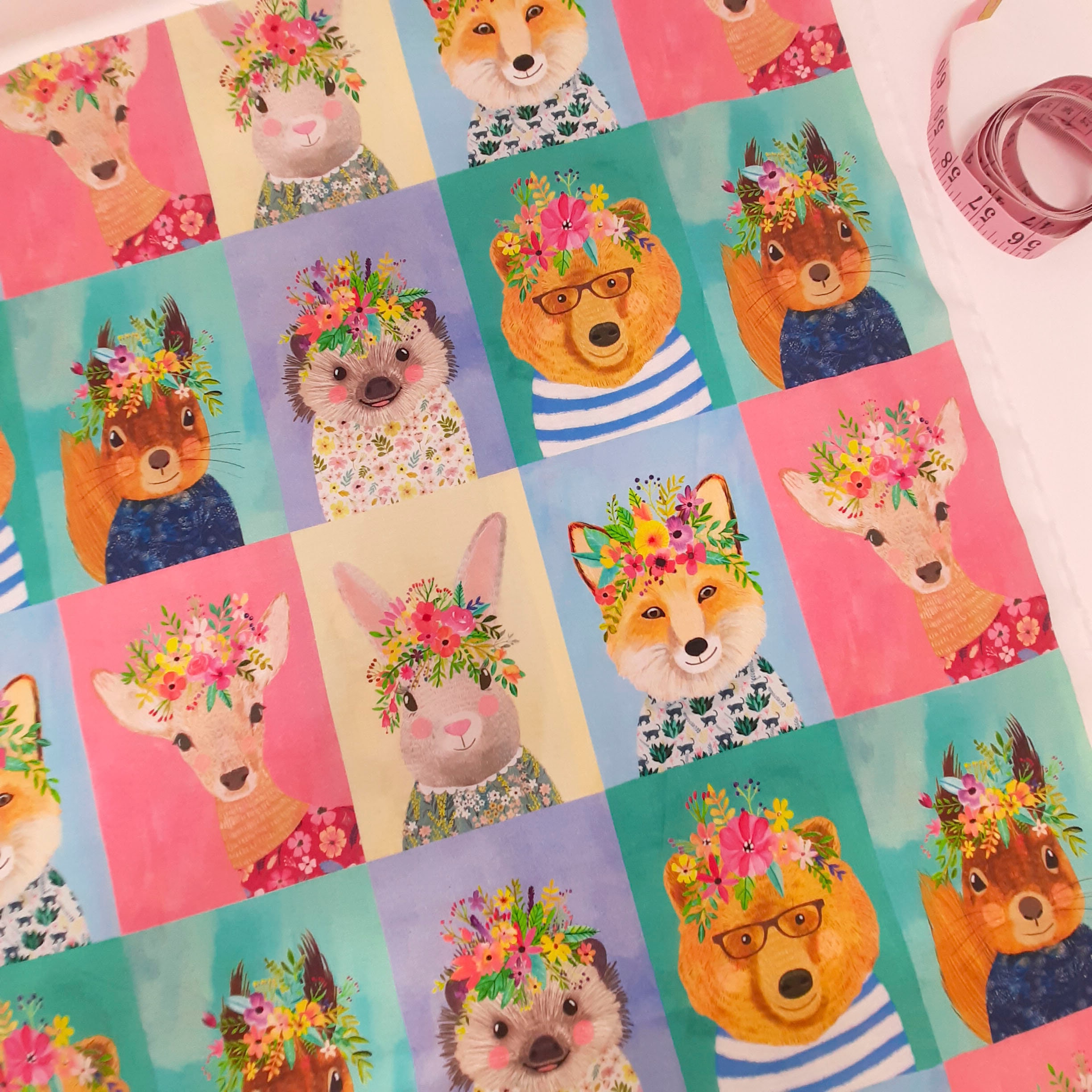 Forest friends by Blend fabrics woodland animal forest print fabric