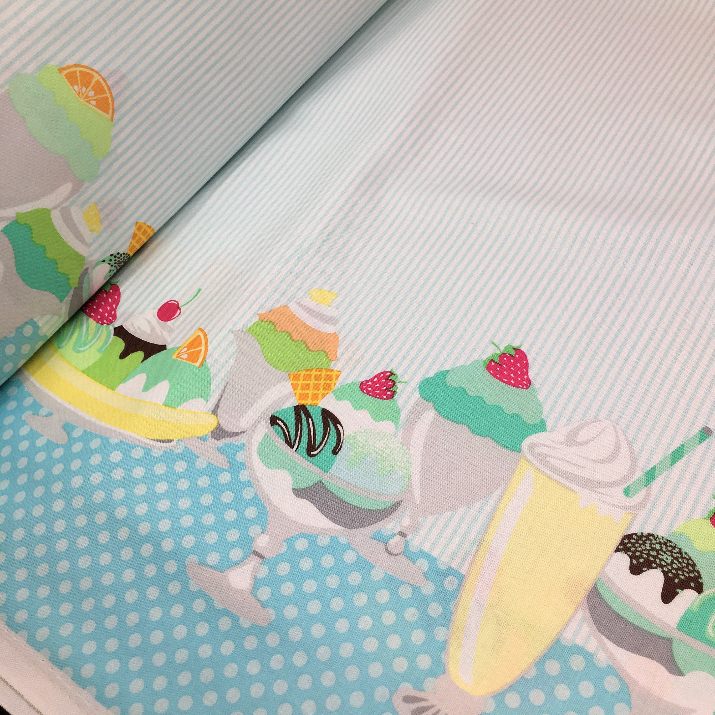 Michael Miller Border print cotton fabric Michael Miller Ice cream A