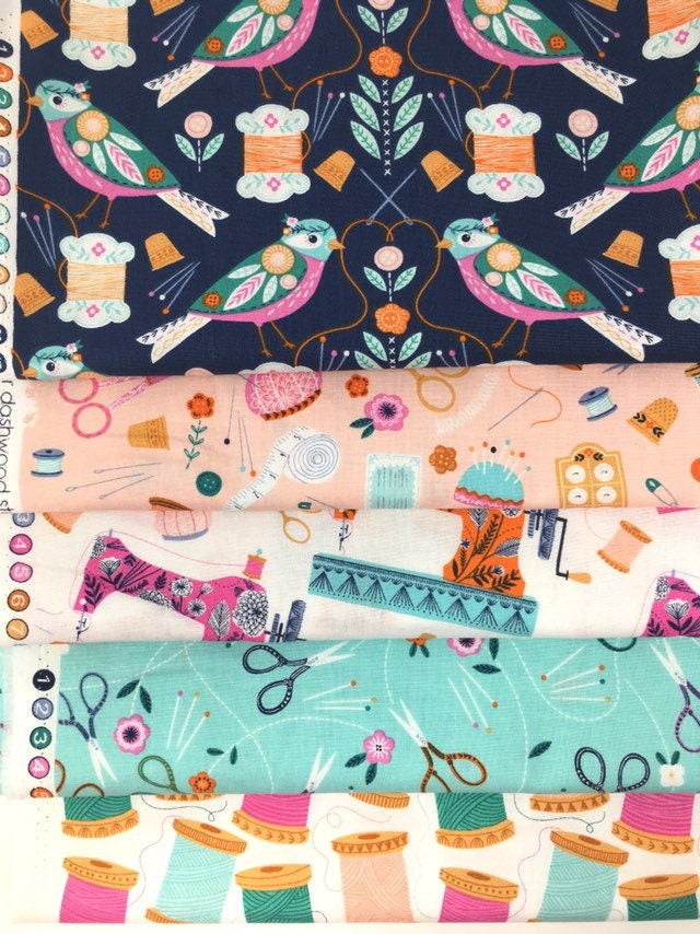 Quilting cotton fabric Sewing Scissors fabric Dashwood Stitch