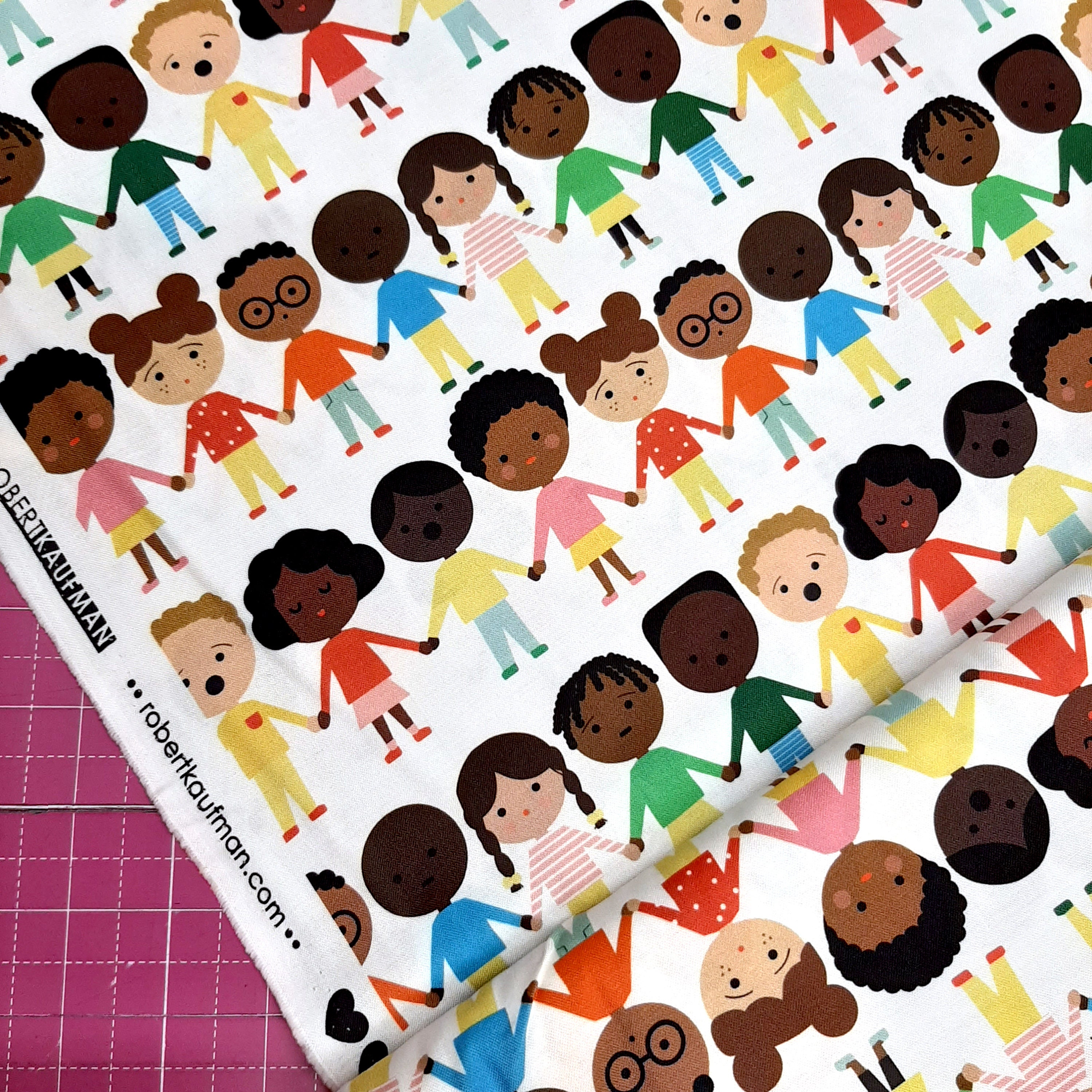 Diversity Children's cotton fabric, Ann Kelle See us fabric, Robert