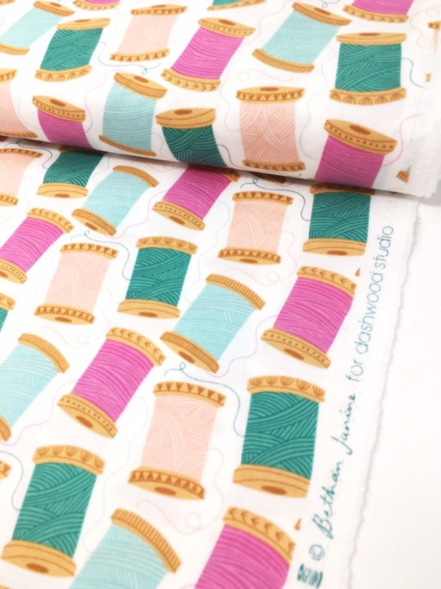 Sewing machine cotton fabric Dashwood Studios Stitch Colourful