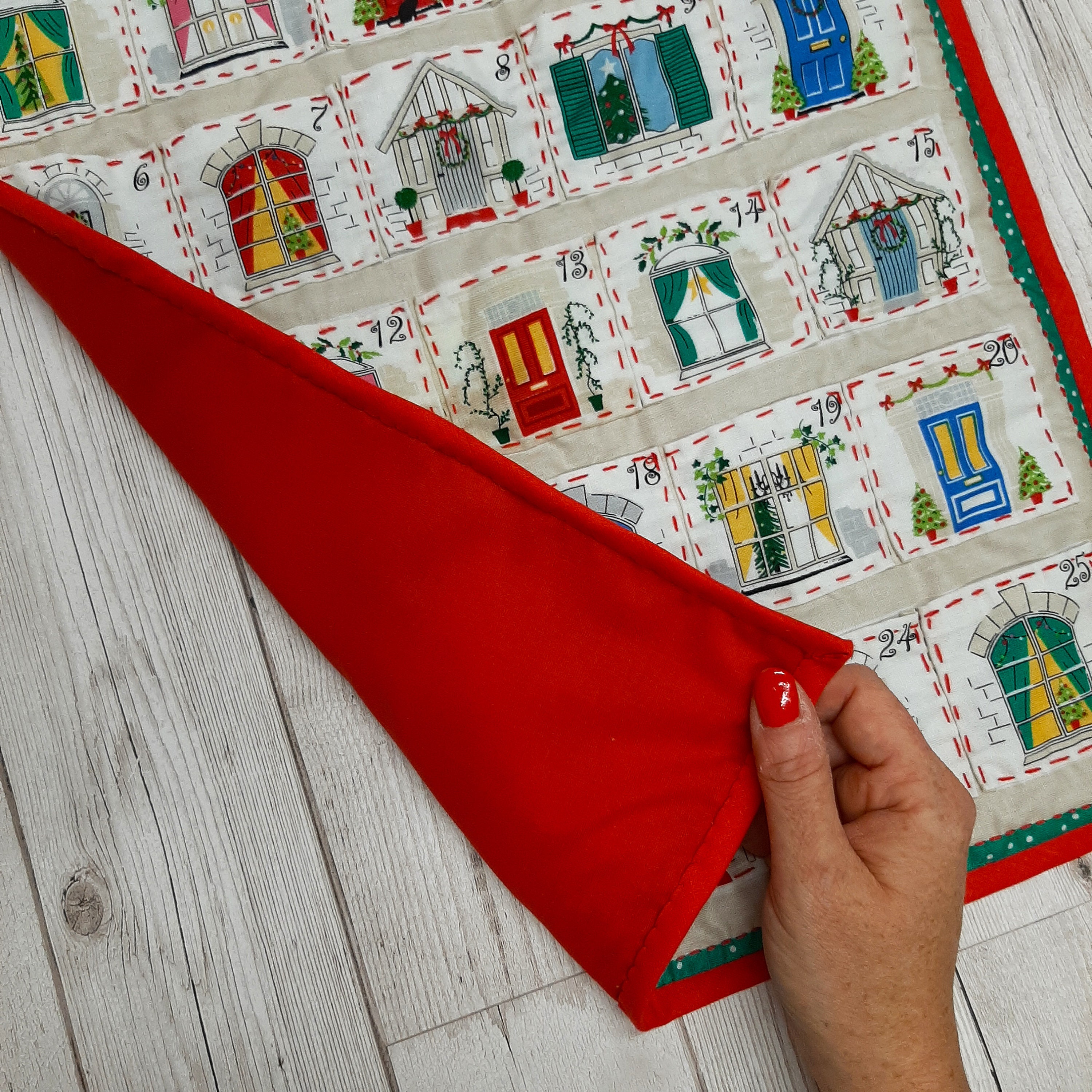 Fabric Advent calendar Kit Christmas Advent Calendar kit with pockets