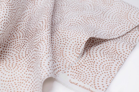 Cotton Fabric Metre Dashwood Copper Metallic Twist