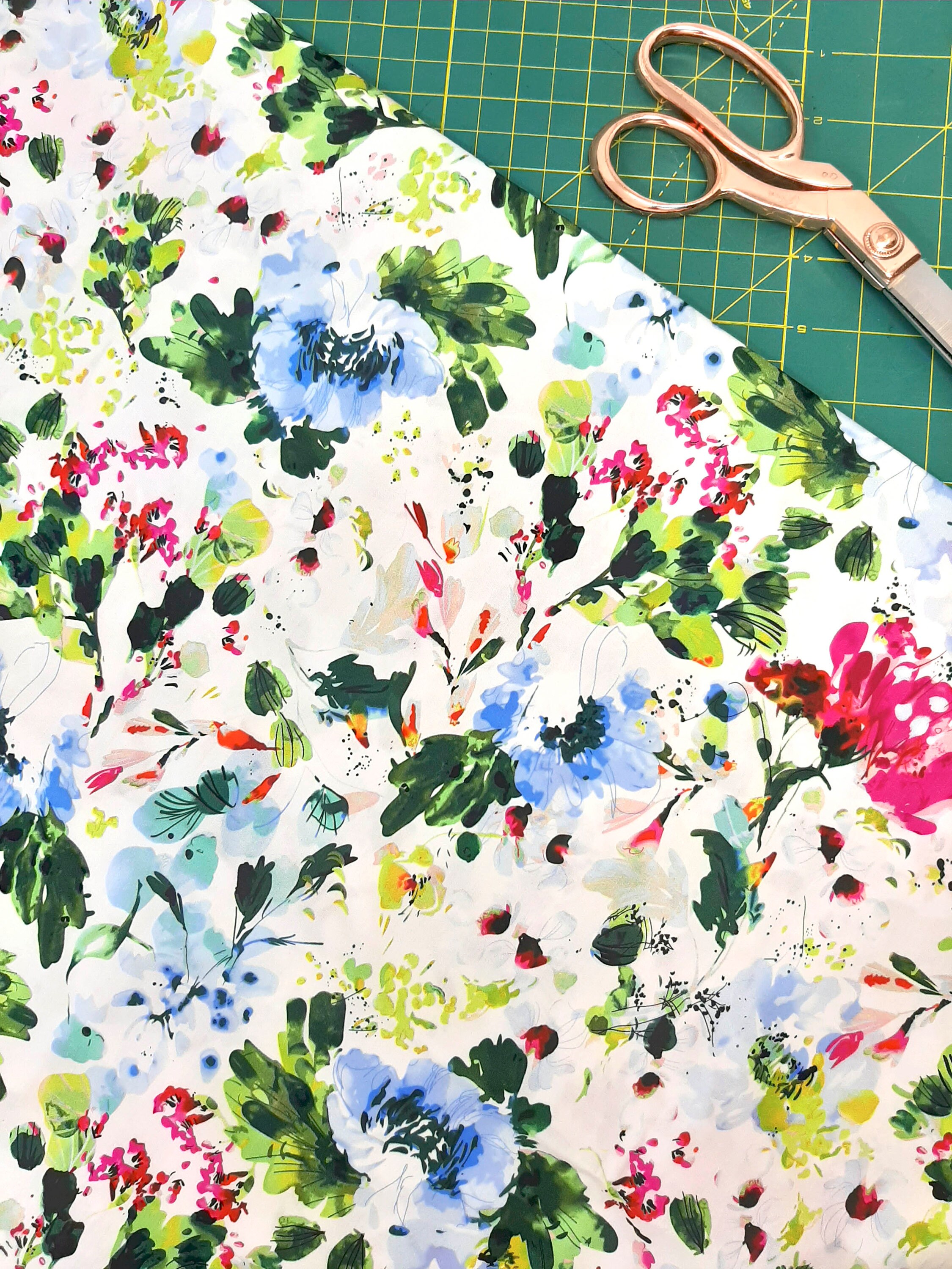 Floral print cotton fabric, Bohemian fabric home decor curtain fabric