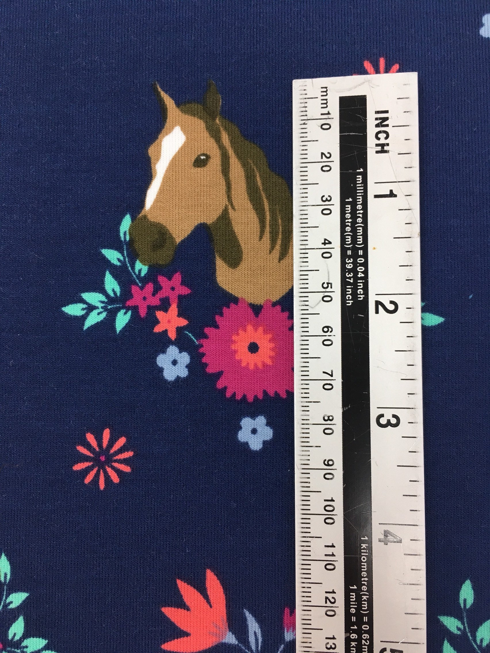 Horse fabric, horse jersey, horse print fabric, pony fabric, printed ...