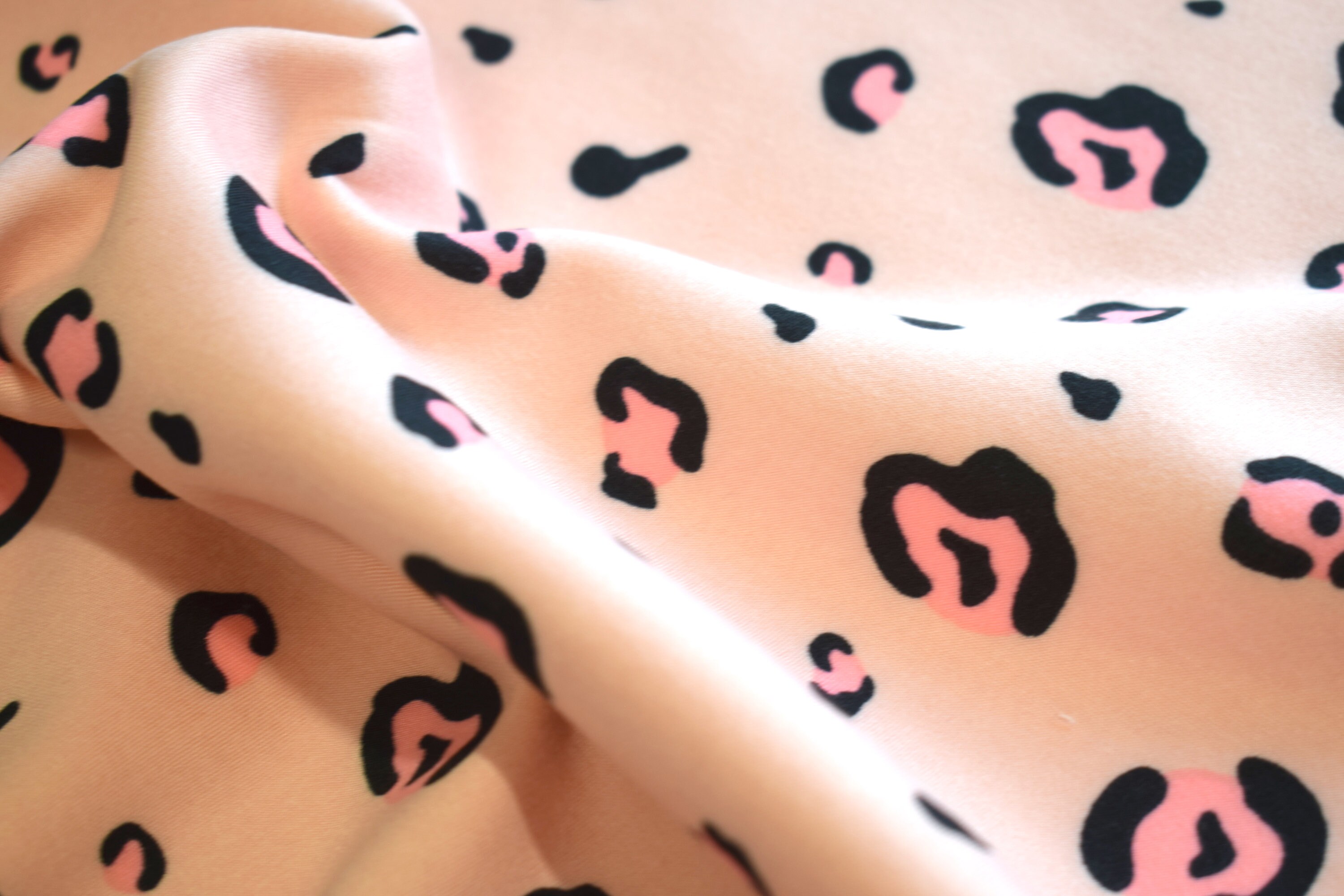 Leopard Print Jersey Sweatshirt Fabric Neon Animal Print Etsy UK