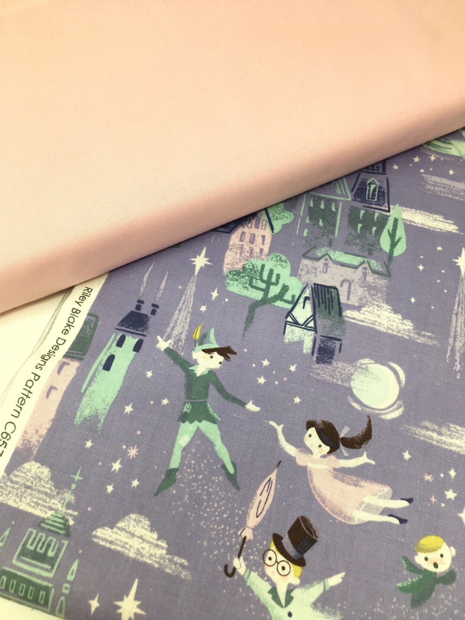 Riley Blake peter pan printed cotton Neverland quilt fabric Printed