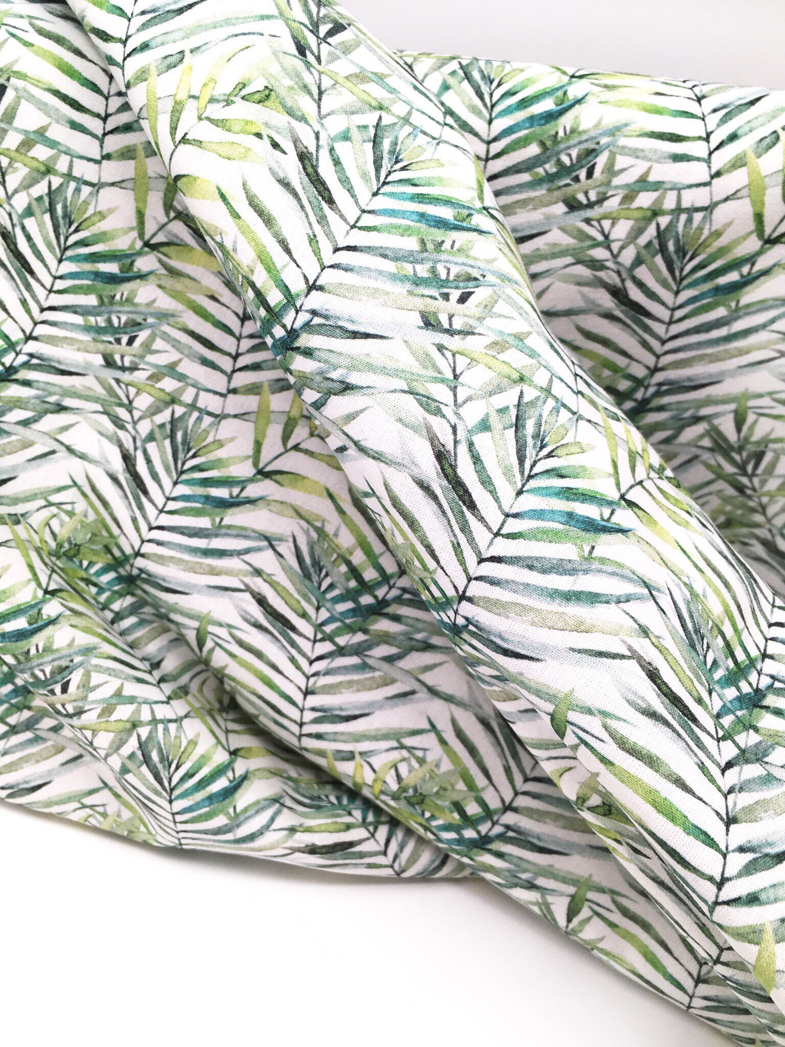 Botanical print watercolour fabric Bohemian fabric home decor curtain fabric Summer fabric