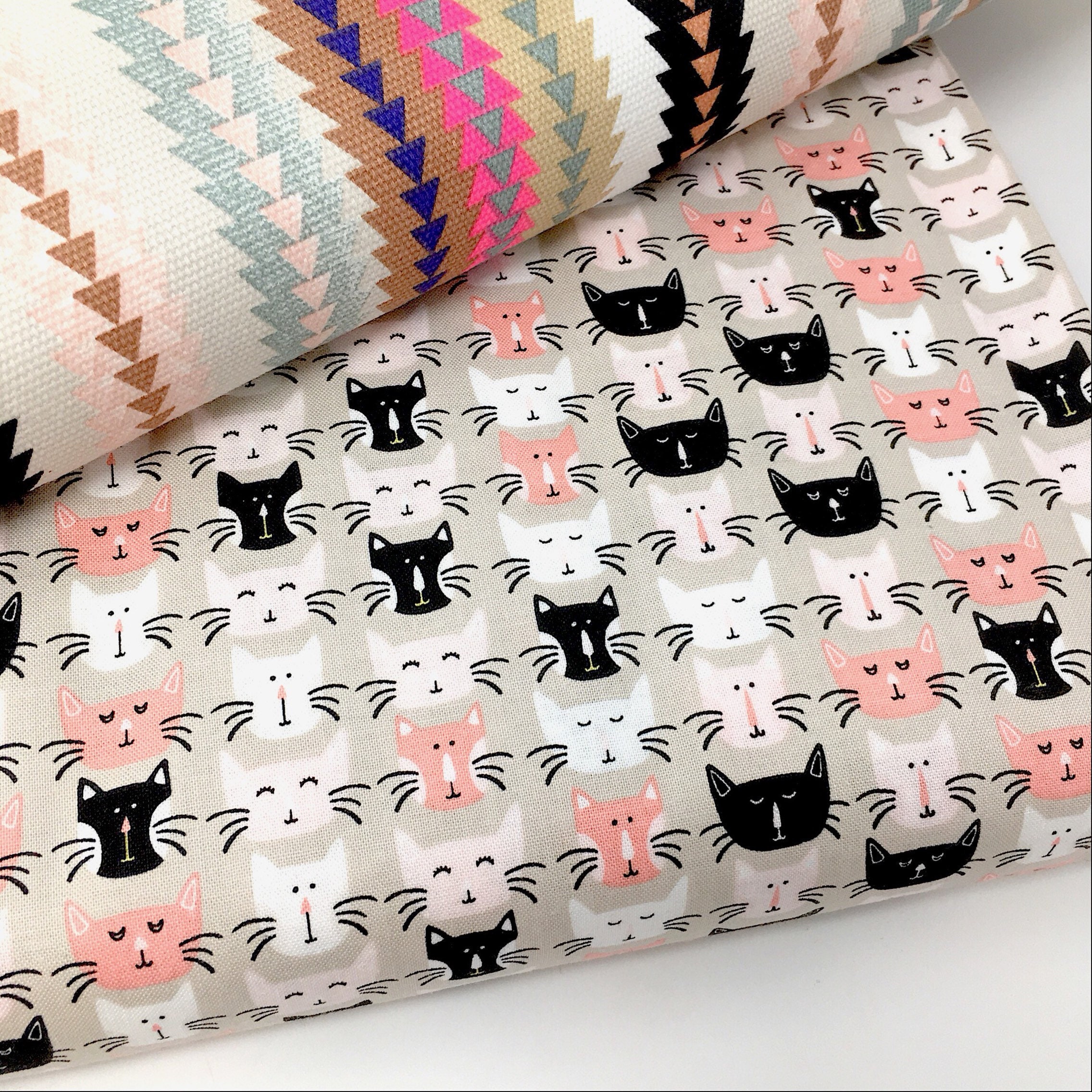 Riley Blake Meow Cat Print fabric by the metre Cat print quilting