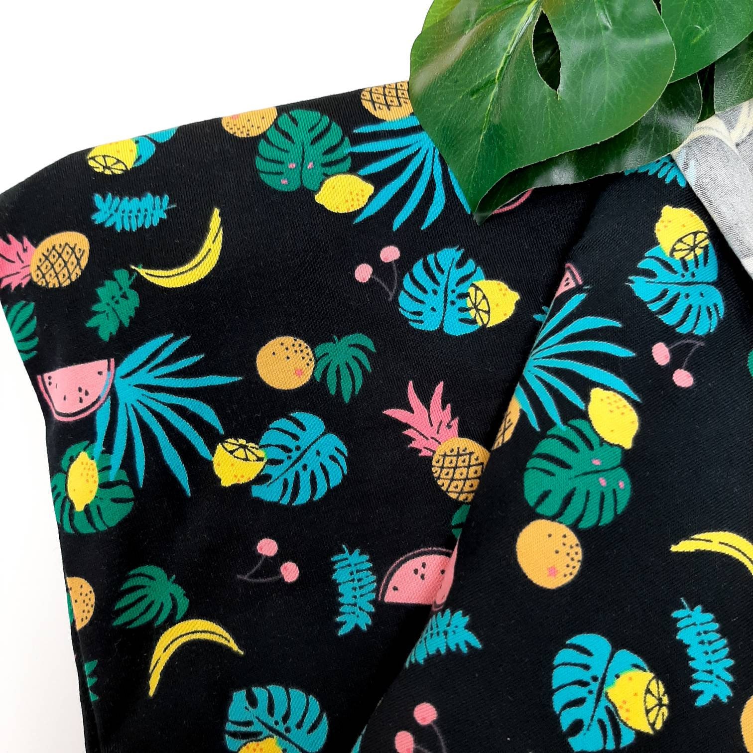 Pineapple Cotton Jersey fabric - Stretch jersey fabric children ...