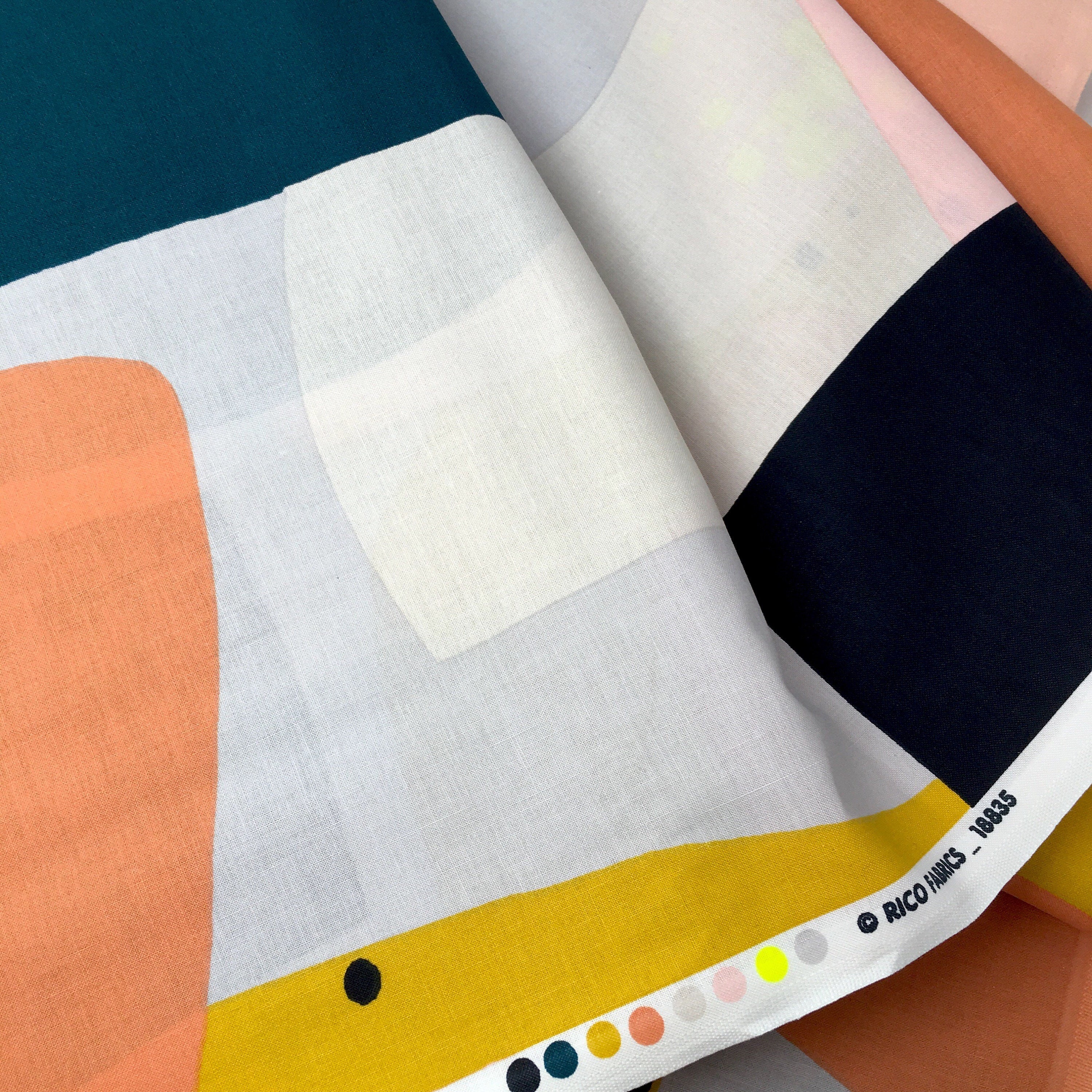 Modern cotton fabric Modern neon fabric Abstract Etsy