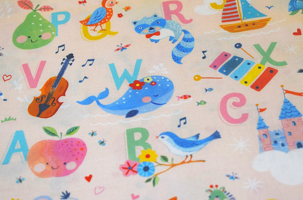 Story Time from Blend Fabrics Alphabet Nursery Fabric Etsy