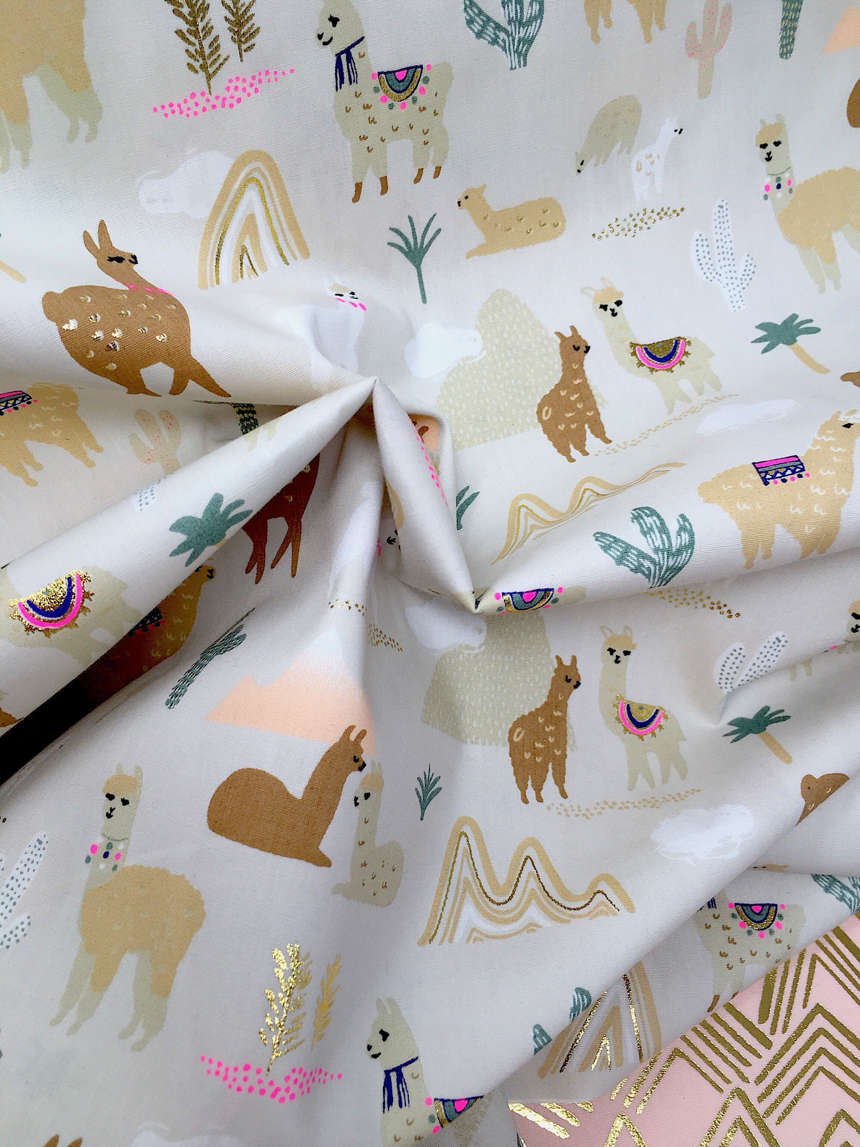 rico design fabrics, alpaca fabric, alpaca cotton, neon fabric, llama