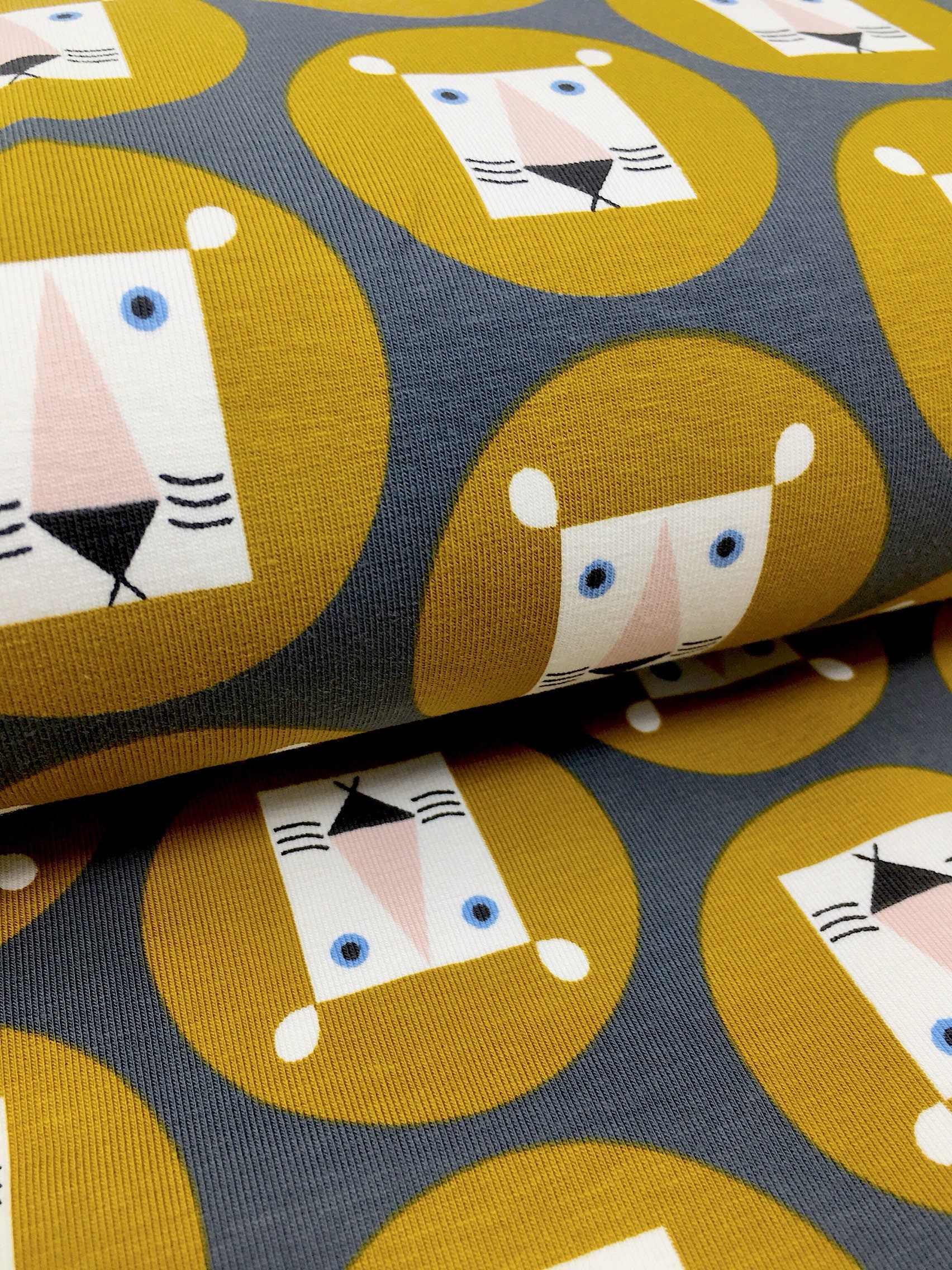 Organic printed cotton fabric Organic printed jersey knit fabric